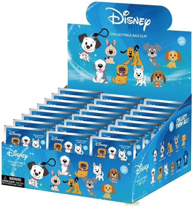Actual product image Monogram Disney Dogs 3D Schaumstoff-Taschenanhänger Serie 1 Display (24)