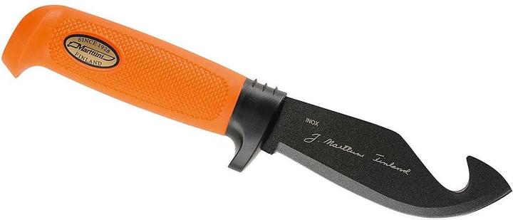 Produktbild Marttiini Skinner, rostfreier Stahl, Martef-Beschichtung, Aufreisshaken, orangefarbener Kunststoffgr
