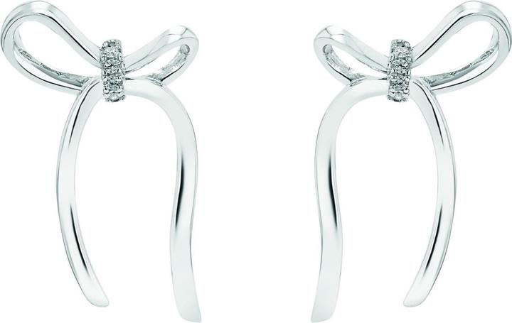 Produktbild Amor Ohrschmuck für Damen, 925 Sterling Silber, Zirkonia synth. | Schleife (Silber 925)