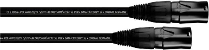 Actual product image Cordial 15557 RJ45 Netzwerkkabel, Patchkabel CAT 5e S/UTP 1.50 m Schwarz PUR-Man (S/UTP, CAT5e, 1.50 m)