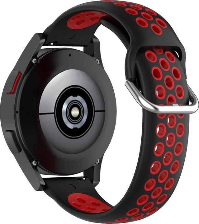 Actual product image Cover-Discount 20mm Silicone Sport Strap perforated red (20 mm, Silicone)