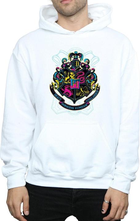 Neon Hogwarts Crest Kapuzenpullover (XXL)