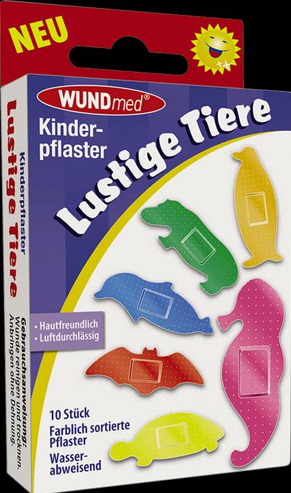 Actual product image Wundmed Kinder-Pflaster-Strips Lustige Tiere, 10Stk (10 x)