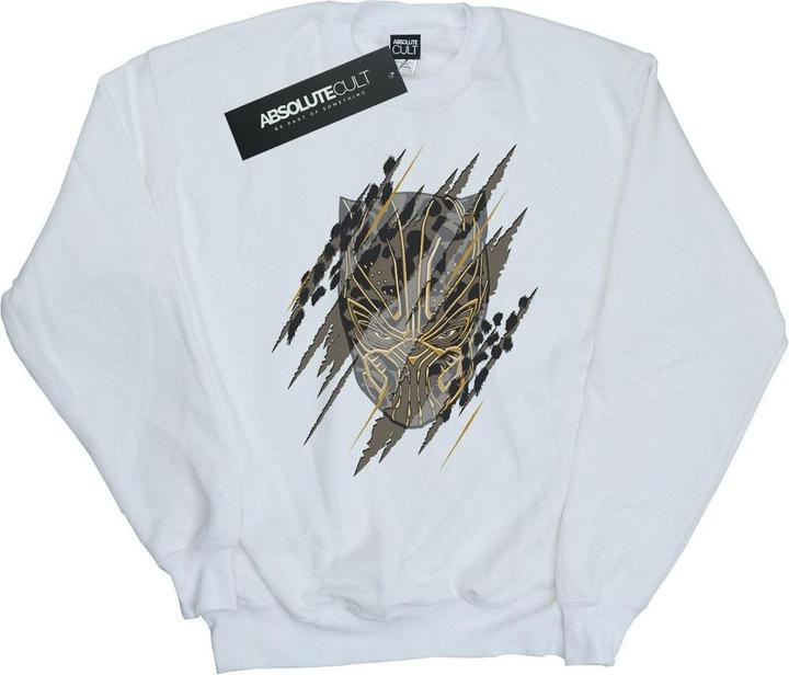 Actual product image Mens Black Panther Gold Head Cotton Sweatshirt (L)
