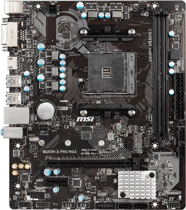 Produktbild MSI B450M-A Pro Max (AM4, AMD B450, mATX)