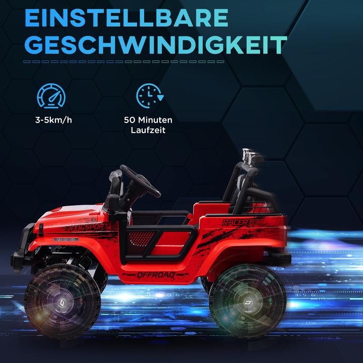 Image du produit Aiyaplay Elektro Kinderauto Kunststoff, Metall Rot (12 V)