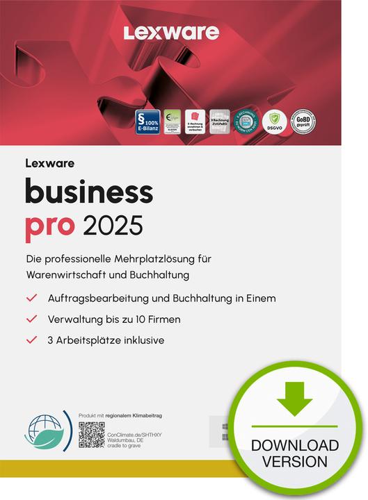 Produktbild Lexware business pro 2025 Download Jahresversion (365-Tage) (3 User, 12 Monate)