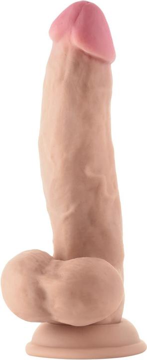 Actual product image Shaft Model N Anatomical Side Curve Flexiskin Double Layered Realistic Extremely Soft Dildo with Bal