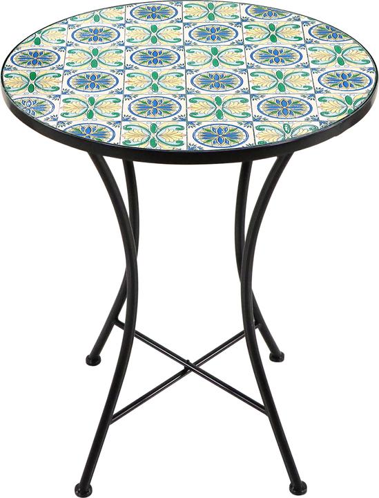 Immagine prodotto Axi Set bistrot a mosaico Amélie in stile siciliano blu/giallo (60 cm)