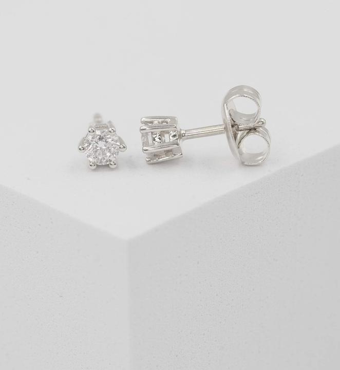 Image du produit Muau Boucles d'oreilles monture 6 poignées (Or blanc 750)