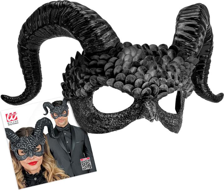 Immagine prodotto Widmann Maschera della Commedia Dell'Arte Maschera da demone nera