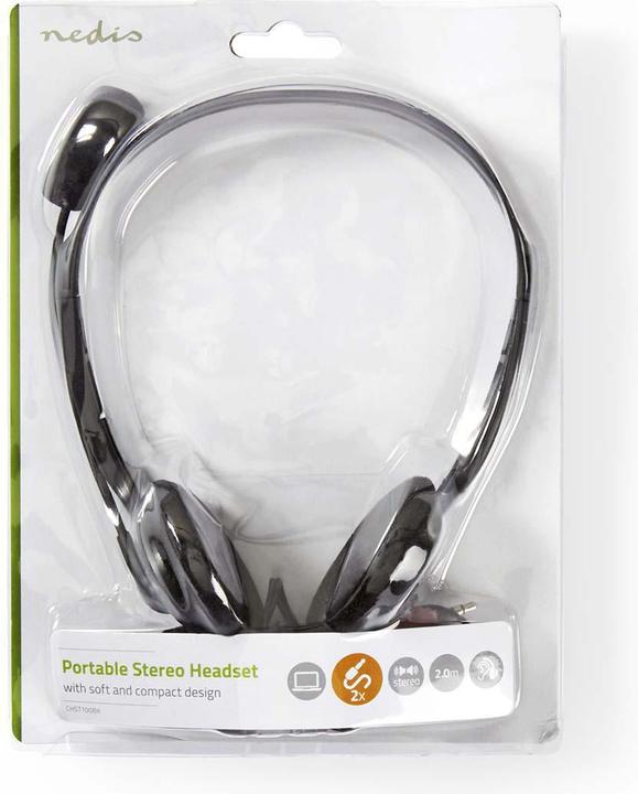 Immagine prodotto Nedis Cuffie per PC, auricolari, 2 spinotti, 3,5 mm, nero