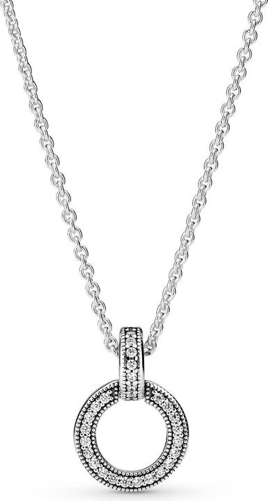 Produktbild Pandora Halskette mit Doppelkreis Anhänger (Sterling Silber 925, 45 cm)