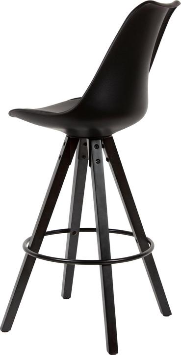 Actual product image FineBuy Bar Stool Set Of 2 Faux Leather Black