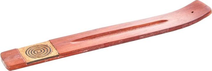 Produktbild Räucherstäbchenhalter aus rotem Holz mit Spirale