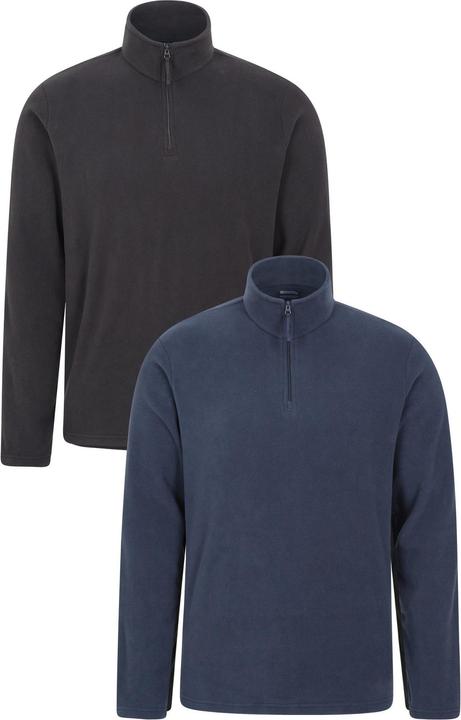 Actual product image Mountain Warehouse Mens Camber II Fleece Top (Pack of 2) (XS)