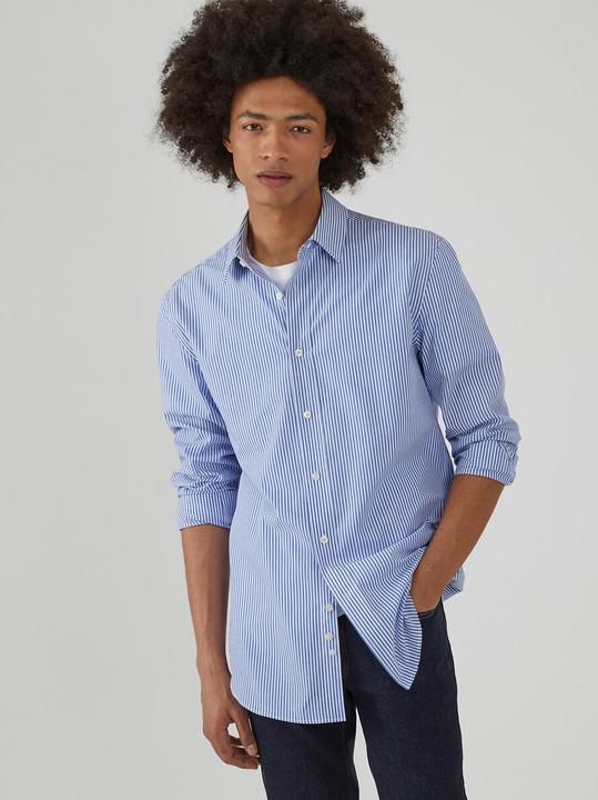 Image du produit La Redoute Collections Chemise à rayures avec col français (3XL)