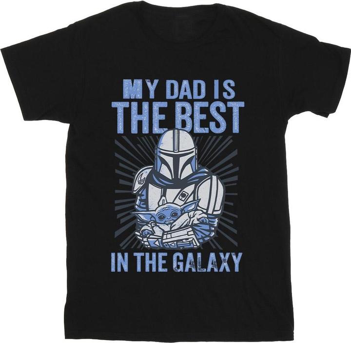 Actual product image Star Wars Mens Mandalorian Best Dad T-Shirt (4XL)