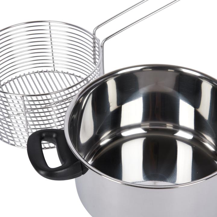 Actual product image Kitchen Craft Deep frying pot and basket (Pot, Stainless steel)
