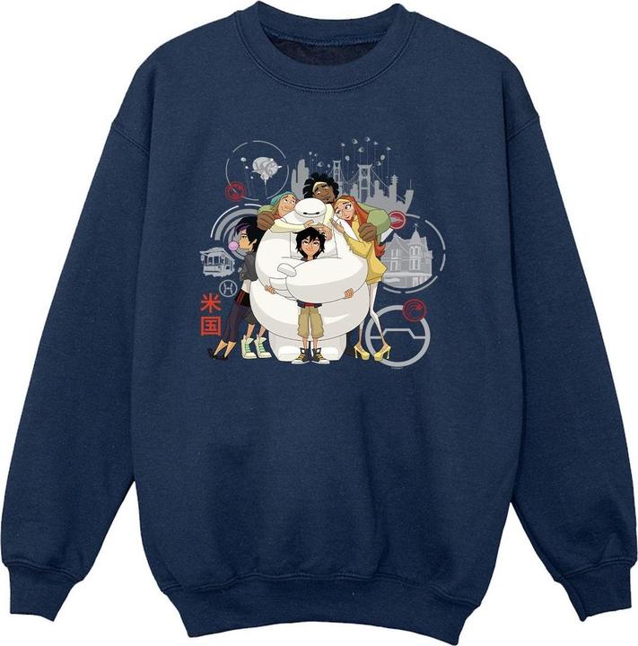 Immagine prodotto Disney Big Hero 6 Baymax Group Hug Felpa Ragazze (140, 146)