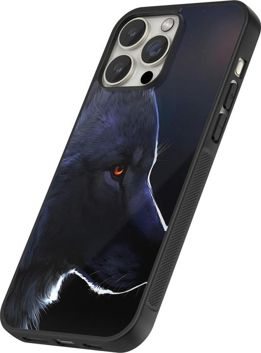 Produktbild PhoneLook Hülle Silikon schwarz Wolf Shape (Apple iPhone 15 Pro Max)