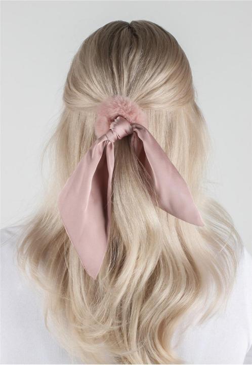 Actual product image Trisa Hair - Fake Fur Scrunchie, rose beige (Hair tie)