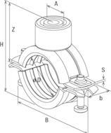 Actual product image Fischer Pipe clamp FRS Triple 115-125 (125 mm)