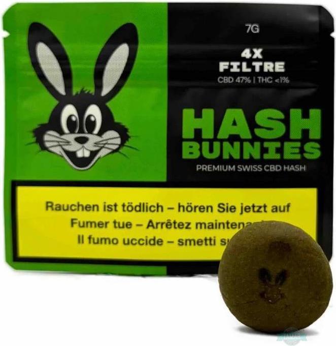 Produktbild Hash Bunnies Premium Swiss CBD Hash - 4x Filtre (7 g)