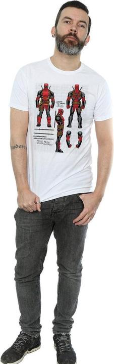 Actual product image Mens Deadpool Action Figure Plans T-Shirt (L)