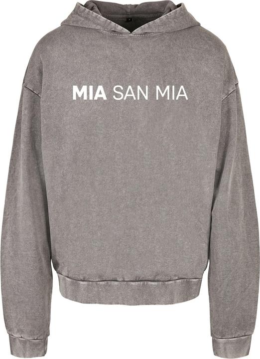 FC Bayern München Mia San Mia B/W Acid Washed Oversized Hoody - 131335 (M)