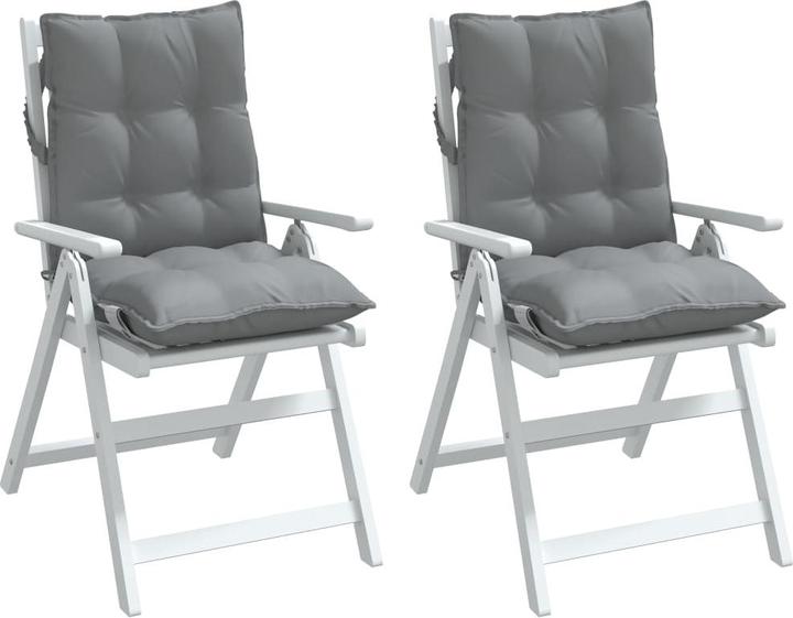 Actual product image VidaXL Low backrest cushions 2 pcs. Oxford fabric (100 x 50 x 7 cm)