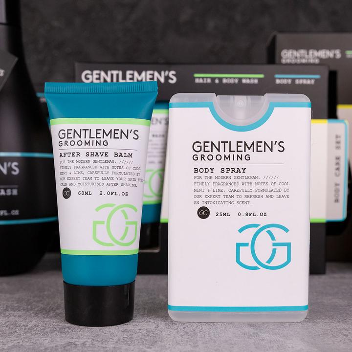 Produktbild Accentra Badeset GENTLEMEN'S GROOMING in Geschenkbox, inkl. 60ml Hair- & Bodywash, 25ml Körperspray, Duft: Co (Haarpflege set)