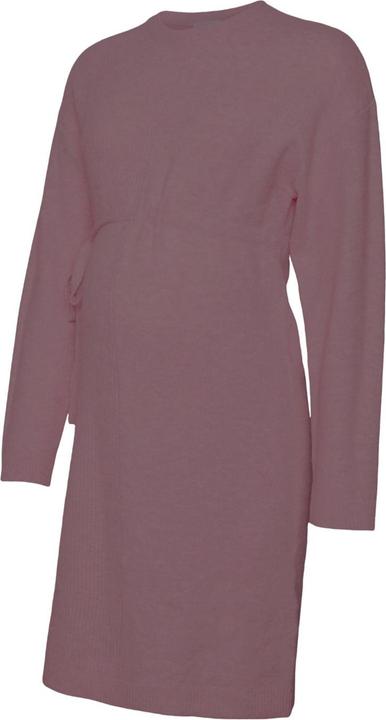 Mamalicious Normal geschnitten Rundhals Gerippte Ärmelbündchen Kurzes Kleid Strickkleid