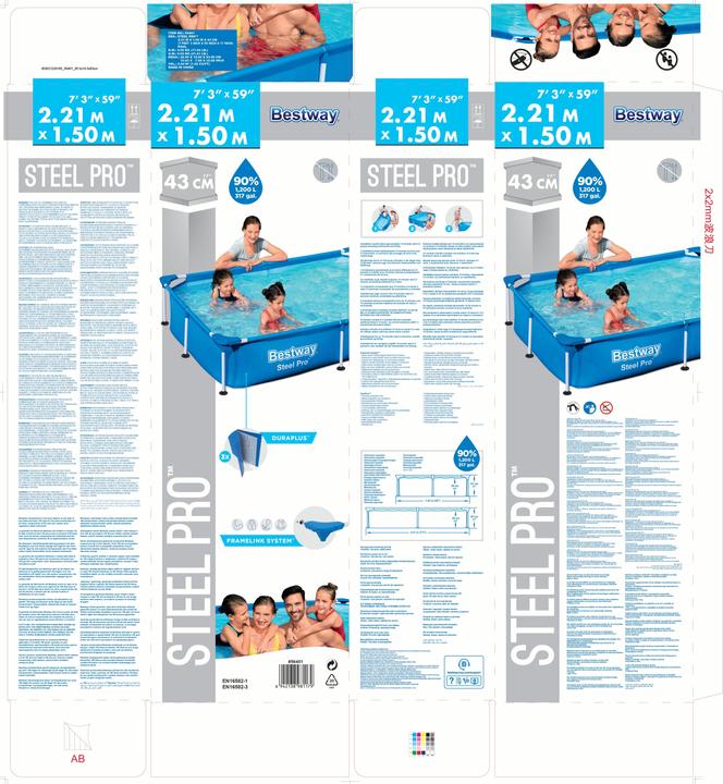 Actual product image Bestway Steel Pro (221 x 150 x 43 cm)