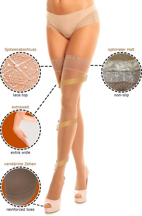 Image du produit Glamory Vital 40 Bas de soutien, couleur teint, taille 56-58 (40 DEN, 56 - 58)
