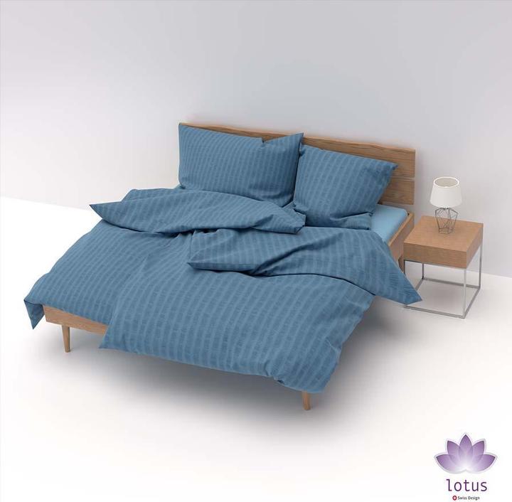 Immagine prodotto Lotus Bettwaren Biancheria da letto in raso Seersucker uni (Copripiumino, 240 x 240 cm)