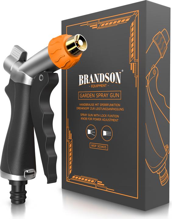 Actual product image Brandson Multifunctional shower, metal garden hand shower, garden shower 1/2 inch, pistol grip, brass
