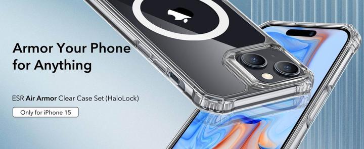 Actual product image ESR Air Armor HaloLock Case (Apple iPhone 15)