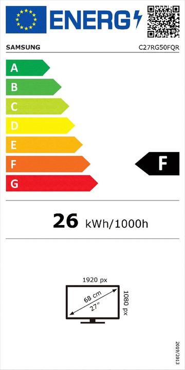 Energy Label Samsung LC27RG50FQRXEN (1920 x 1080 pixels, 27")