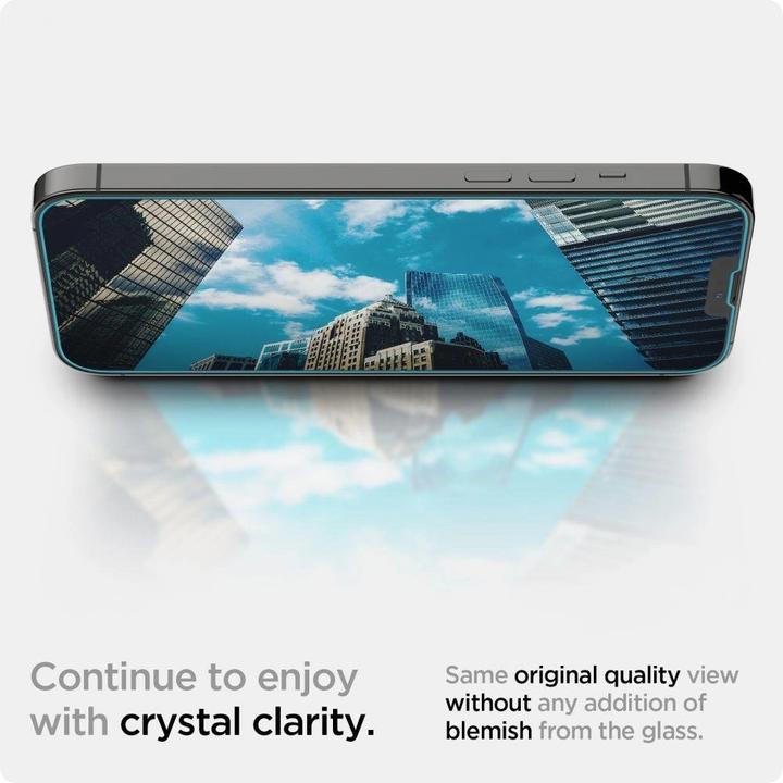 Actual product image Spigen Glas.tR EZ Fit (2 Piece, Apple iPhone 13, Apple iPhone 13 Pro)
