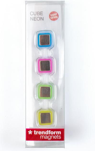 Actual product image Trendform Magic Magnets CUBE NEON Set of 4 (4 x)