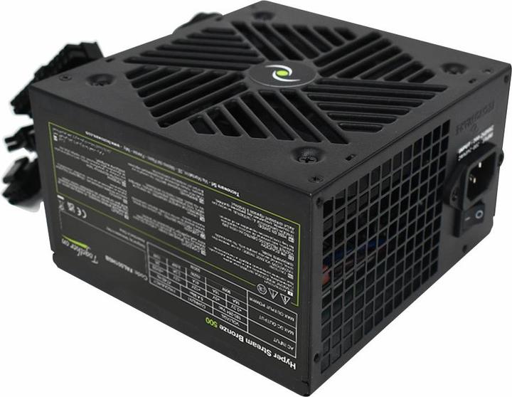 Actual product image Tecnoware ATX Hyper Stream Bronze 500W Power Supply for PC, 4.7 Inch Silent Fan, 1 Conector 20+4 pole (500 W)