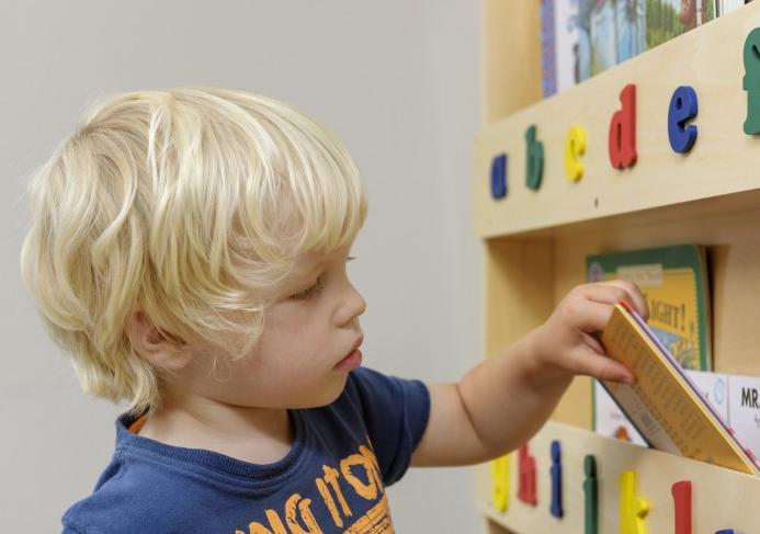 Actual product image Tidy Books Children's bookshelf with small letters nature