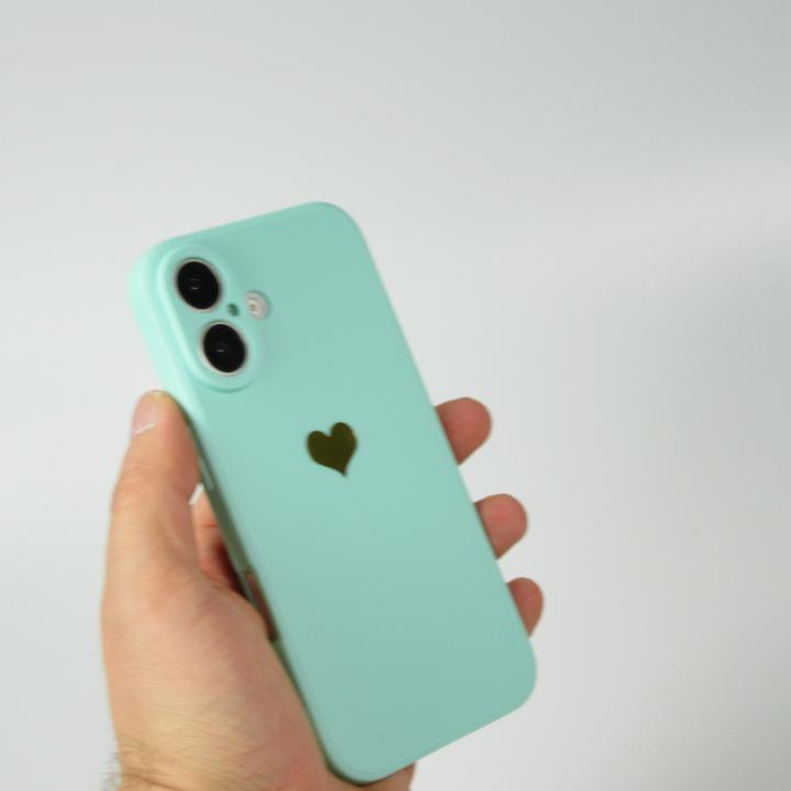 Immagine prodotto PhoneLook Tappetino in silicone Cuore Oro Turchese (Apple iPhone 16 Plus)