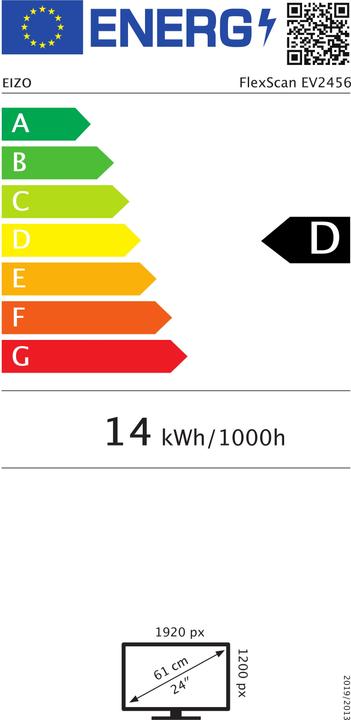 Energie-Label Eizo FlexScan EV2456 (1920 x 1200 Pixel, 24")