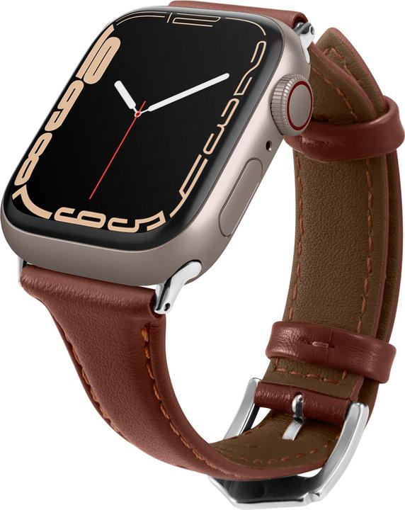 Actual product image Spigen Kajuk Apple Watch Leather Strap 4/5/6/7/8 / SE 40/41 mm brown (38 mm, 40 mm, 41 mm, Genuine Leather)