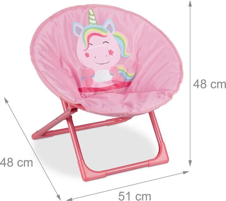 Image du produit Relaxdays Chaise lune enfants, pliable (Chaise haute)