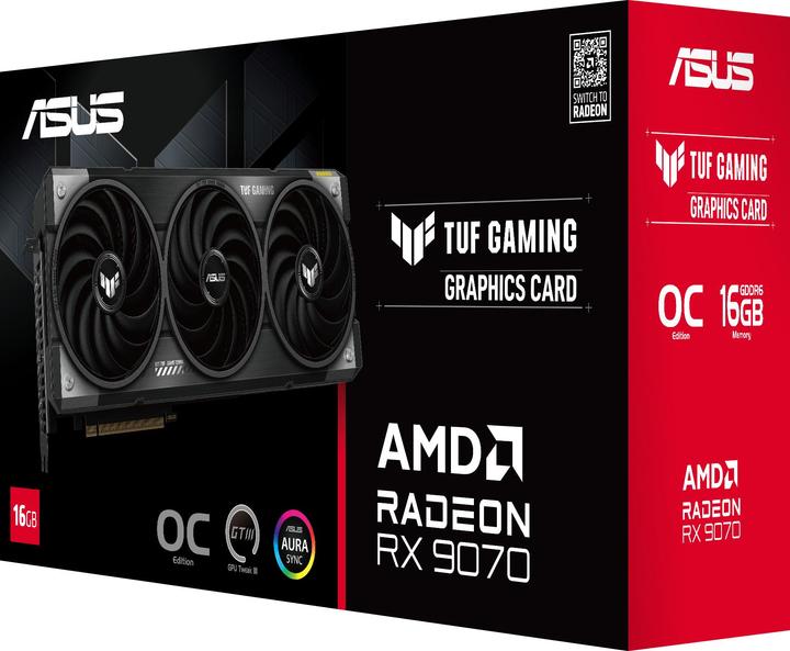 Actual product image ASUS TUF GAMING Radeon RX 9070 OC (16 GB)