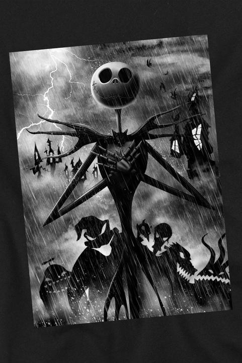 Actual product image The Nightmare Before Christmas Mens Jack Skellington Rain T-Shirt (M)