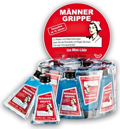 Image du produit Männer Grippe Shot Ice - Mint - Liqueur BOX / Allemagne (20 x 2 cl)